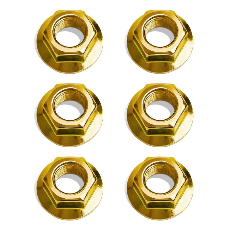 CLSR2U Store Hex Flange Nut Fit for Cub Spindle - 712-0417 Blade Nuts Fit for Cub LT1040 LT1042 LT1046 Mower Deck Spindles, Spindle Nut Fit for MTD Craftsman Troy Bilt Mower, Replaces 912-0417A (6 Pack) - Image 1
